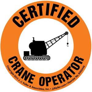 Certified Crane Operator Hard Hat/Helmet Decal