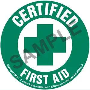Certified First Aid - Hard Hat/Helmet Decal