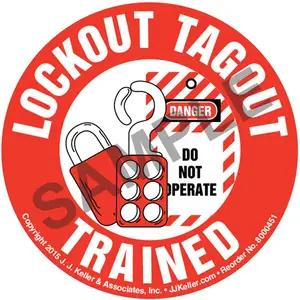 LockOut TagOut Trained - Hard Hat/Helmet Decal