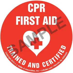 CPR First Aid Certified And Trained - Hard Hat/Helmet Decal