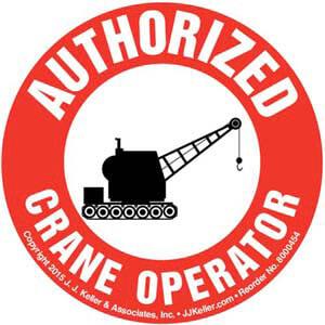 Authorized Crane Operator Hard Hat/Helmet Decal
