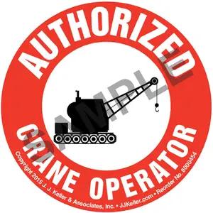 Authorized Crane Operator Hard Hat/Helmet Decal