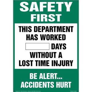 Safety Starts With You - Write-A-Day Scoreboard