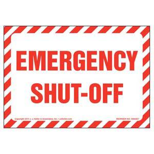 Emergency Shut-Off Label