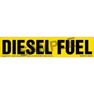Diesel Fuel Label - Yellow