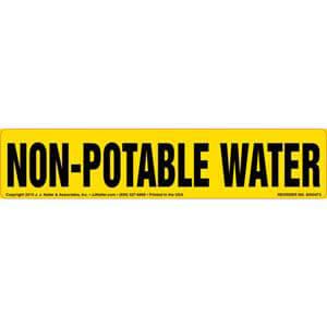 Non-Potable Water Label