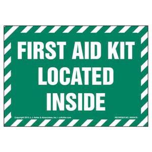 First Aid Kit Located Inside Label