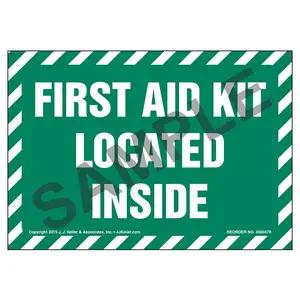First Aid Kit Located Inside Label