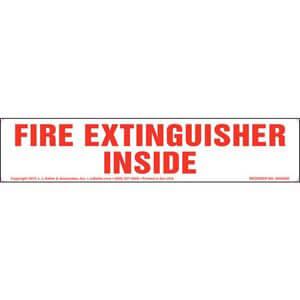 Fire Extinguisher Inside Label - Long Format