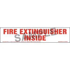Fire Extinguisher Inside Label - Long Format