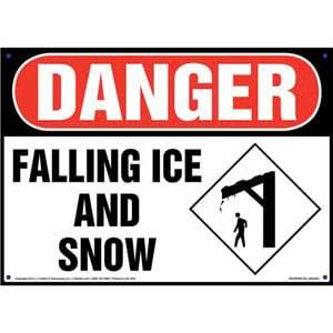 Danger: Falling Ice And Snow Sign - OSHA