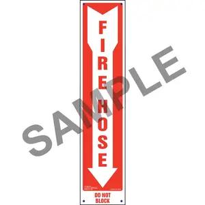 Fire Hose, Do Not Block Sign - Vertical