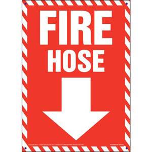 Fire Hose Sign - Striped Border