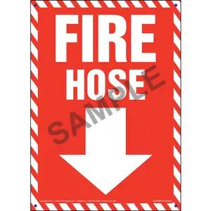 Fire Hose Sign - Striped Border