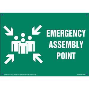 Emergency Assembly Point Sign with Icon
