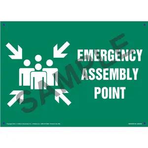 Emergency Assembly Point Sign with Icon