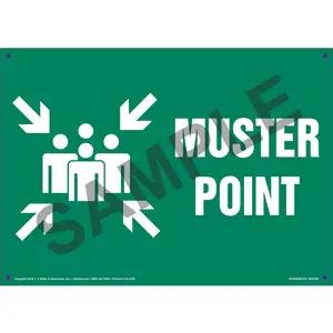 Muster Point Sign with Icon