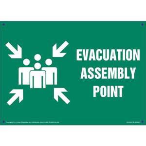 Evacuation Assembly Point Sign with Icon