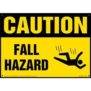 Caution: Fall Hazard - OSHA Sign