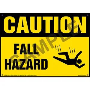 Caution: Fall Hazard - OSHA Sign