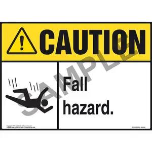 Caution: Fall Hazard - ANSI Sign