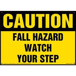 Caution: Fall Hazard Watch Your Step - OSHA Sign