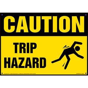 Caution: Tripping Hazard - OSHA Sign