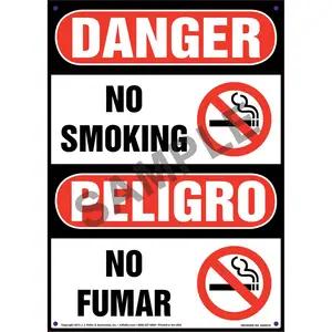 Danger: No Smoking - OSHA Bilingual Sign