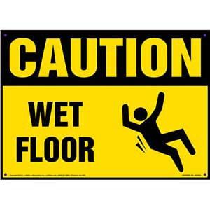 Caution: Wet Floor - OSHA Sign