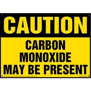 Caution: Carbon Monoxide May Be Present Sign - OSHA