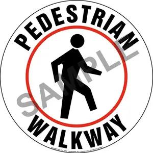 Pedestrian Walkway Floor Sign