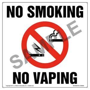 Connecticut: No Smoking/Vaping Sign and Label