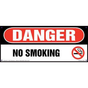 Danger: No Smoking Sign with Icon - OSHA, Long Format