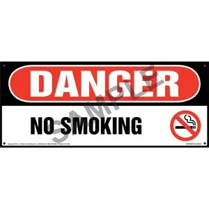 Danger: No Smoking Sign with Icon - OSHA, Long Format