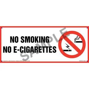 No Smoking No E-Cigarettes Sign
