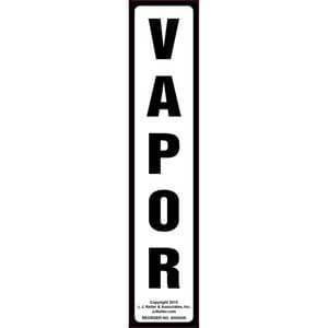 Vapor Label - White, Vertical