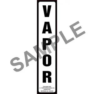 Vapor Label - White, Vertical