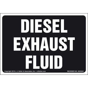Diesel Exhaust Fluid Label