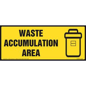 Waste Accumulation Area Sign With Graphic