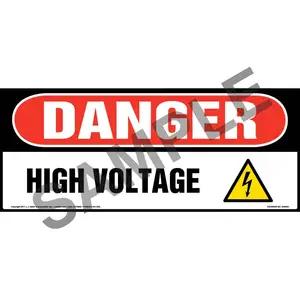 Danger High Voltage - OSHA Sign