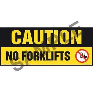 Caution: No Forklifts Sign with Icon - OSHA