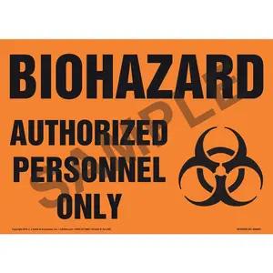 Biohazard: Authorized Personnel Only Sign with Icon