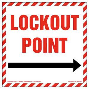 Lockout Point With Right Arrow Graphic Label