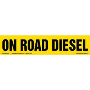On Road Diesel Label - Yellow