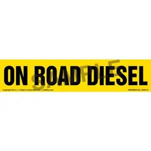 On Road Diesel Label - Yellow