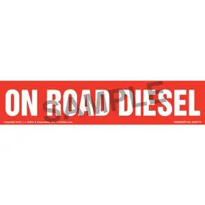 On Road Diesel Label - Red
