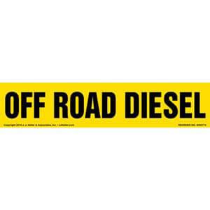 Off Road Diesel Label - Yellow