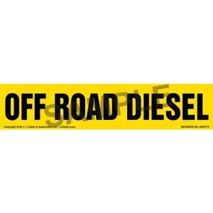 Off Road Diesel Label - Yellow