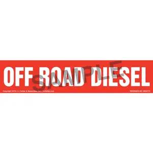 Off Road Diesel Label - Red