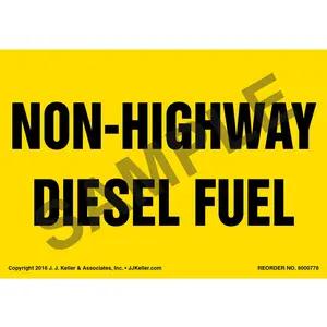 Non-Highway Diesel Fuel Label - Yellow